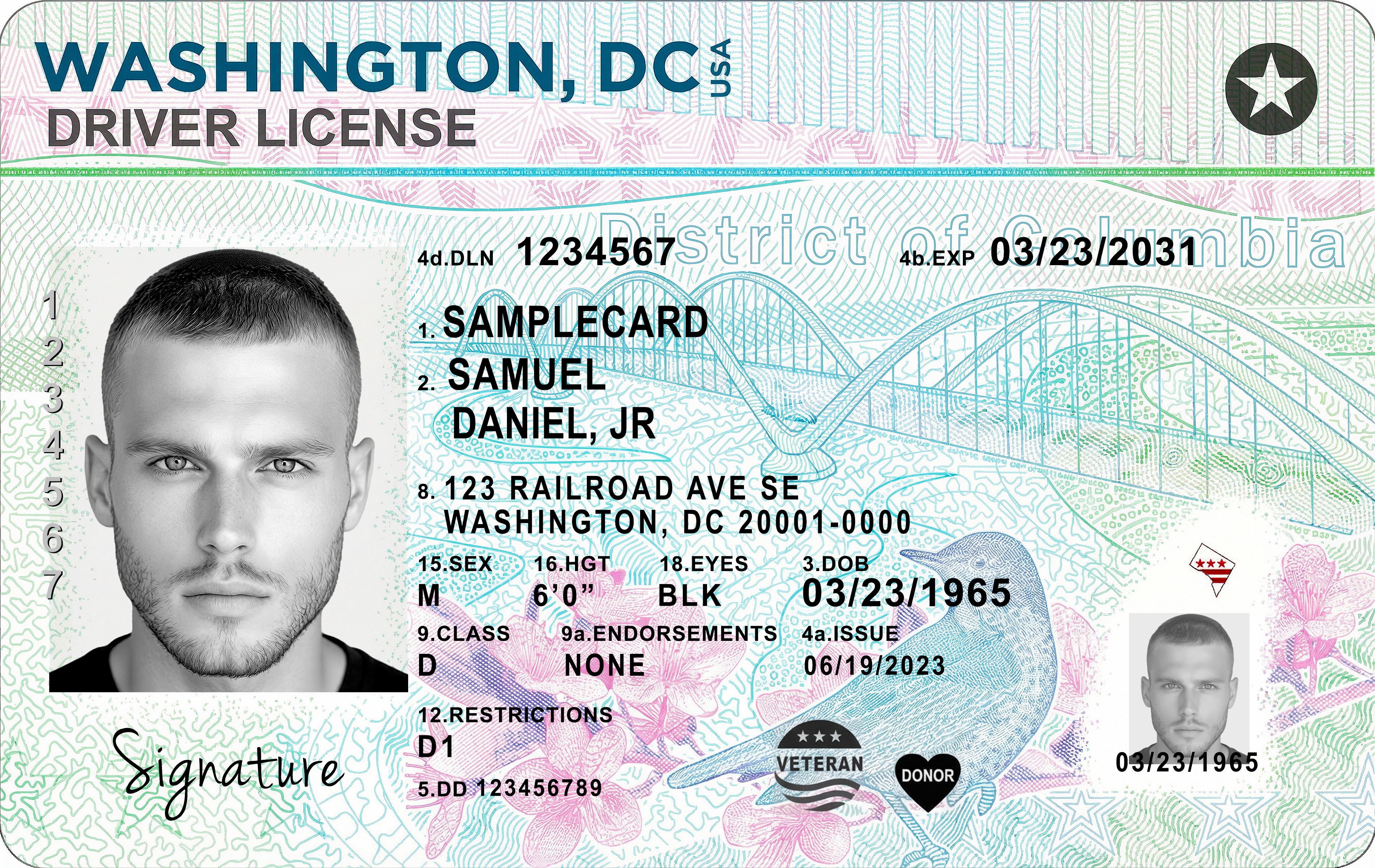 Washington D.C. Driving license PSD New 2026