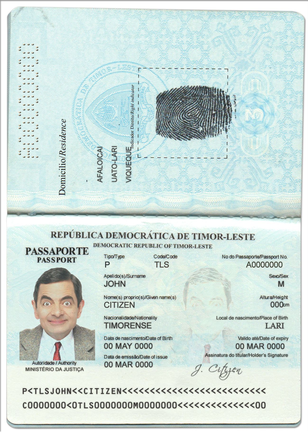 Timor-Leste Passport PSD