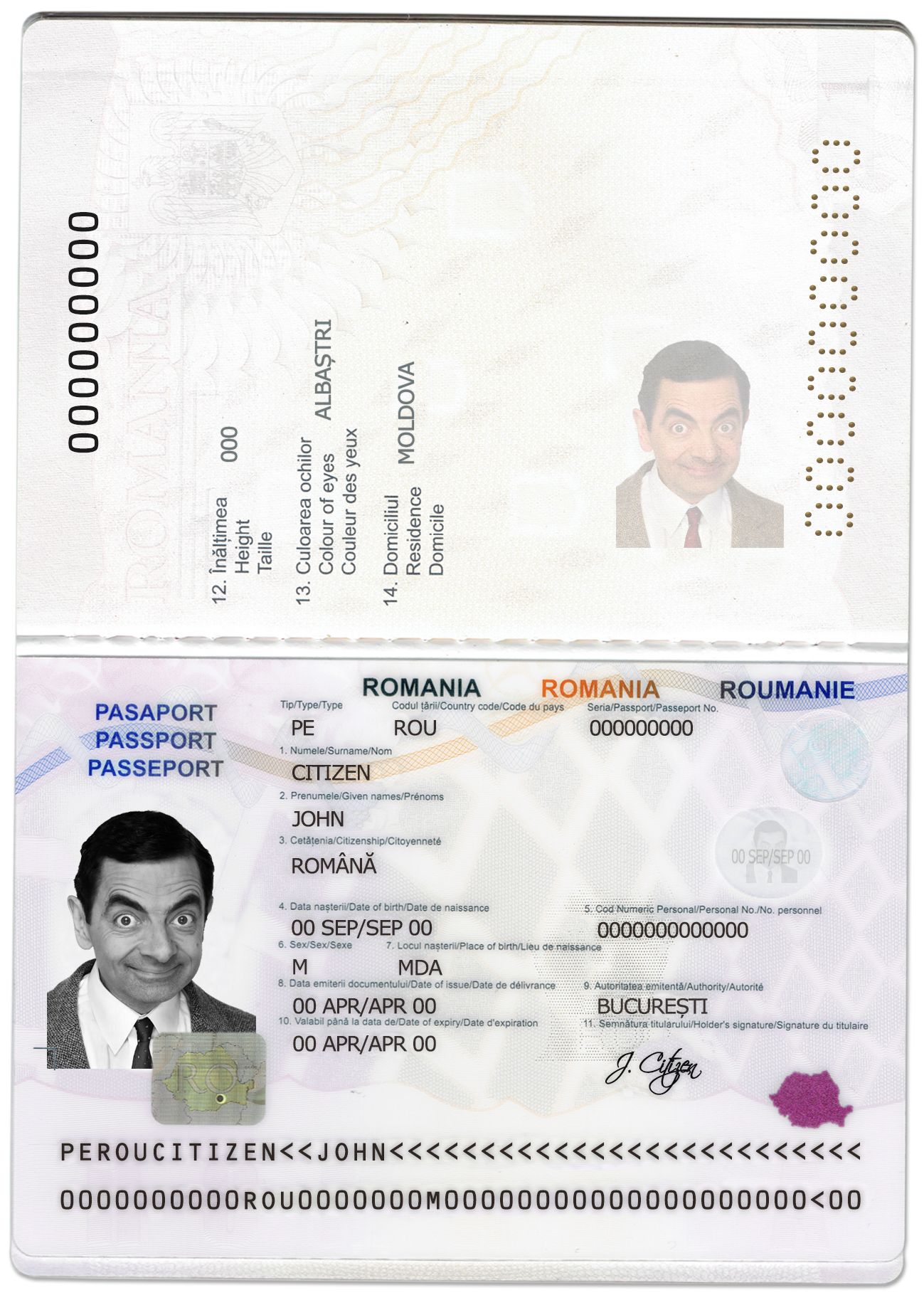 Romania Passport PSD New Version