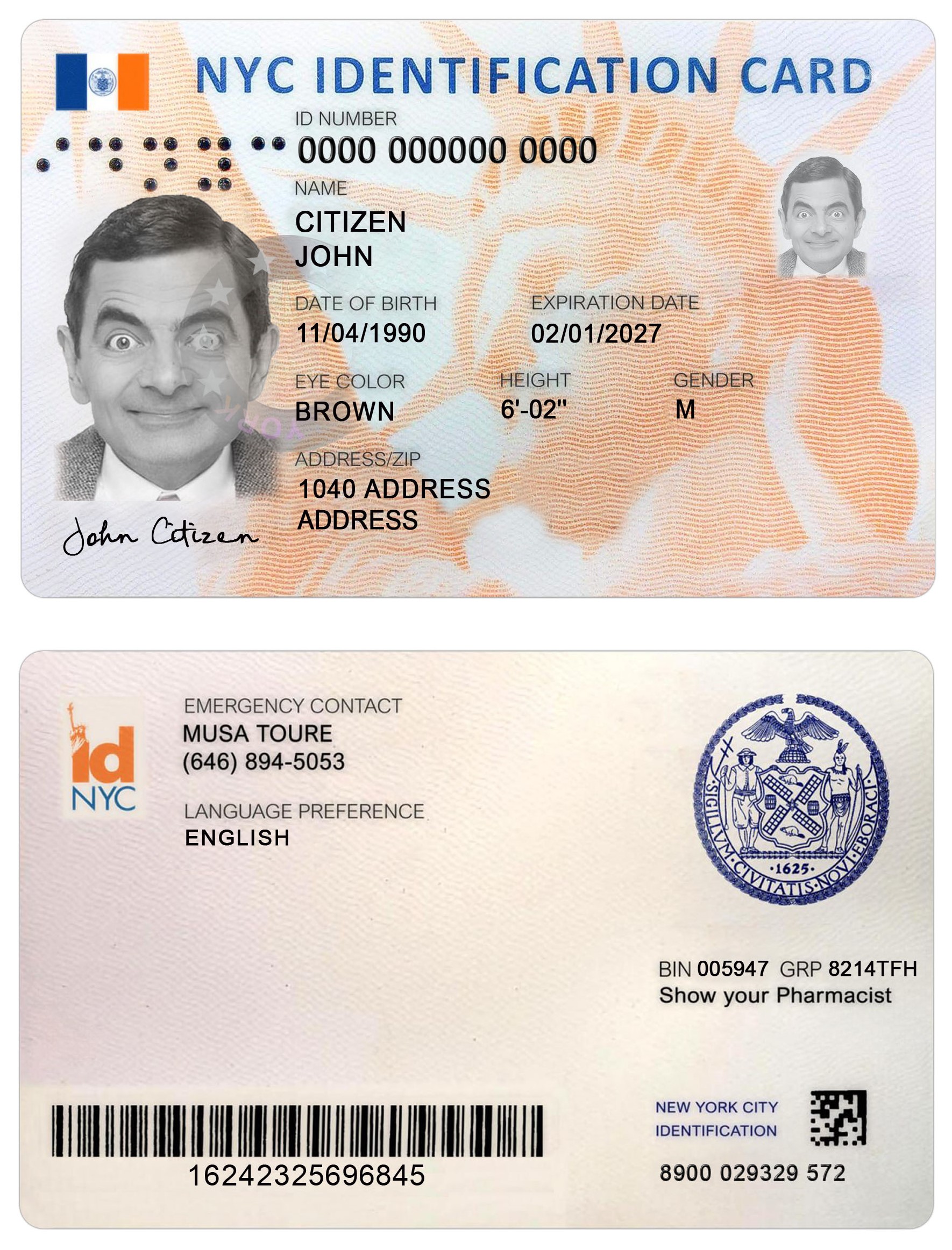 Editable New York State ID PSD Version 2