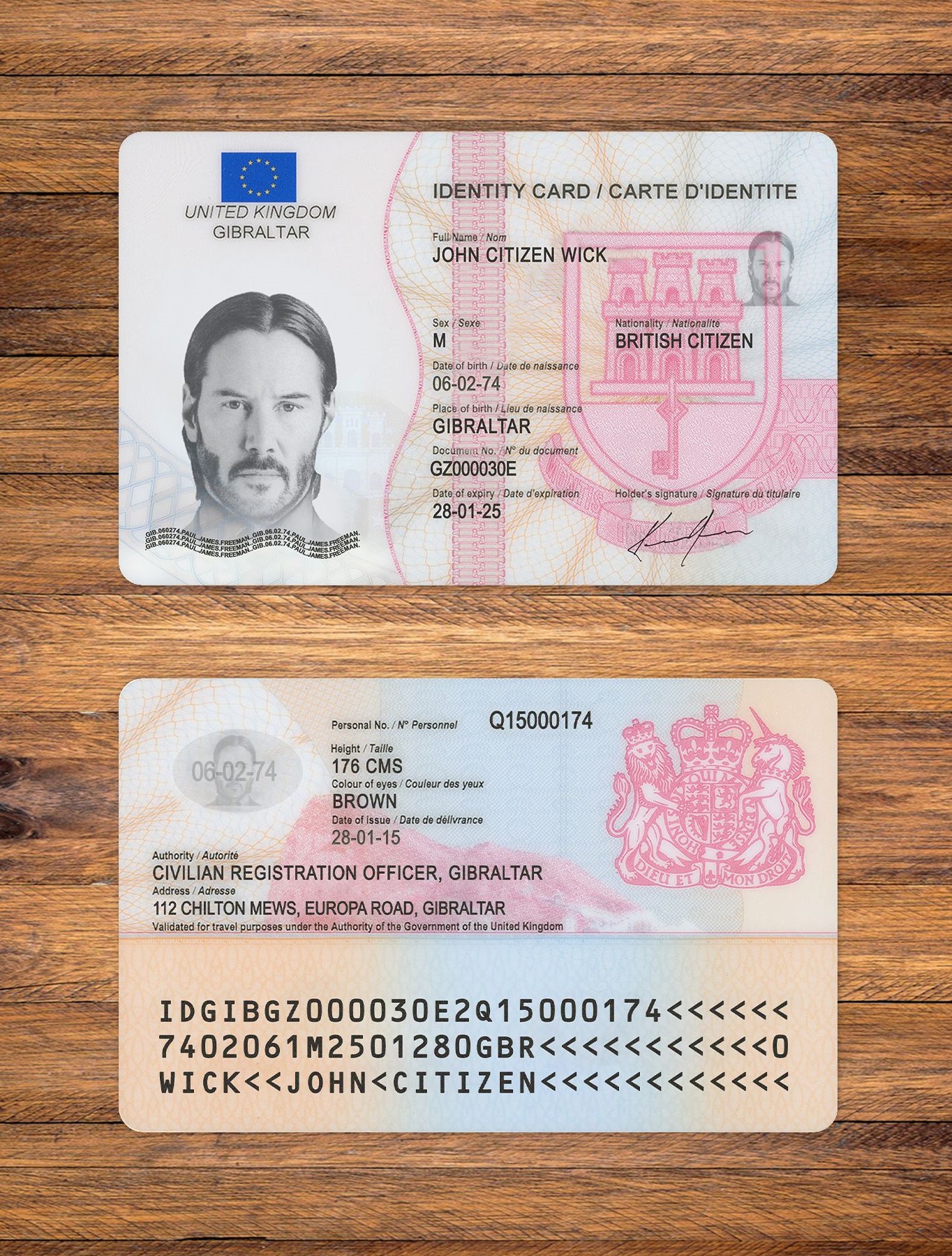 United Kingdom Gibraltar National Identity Card 2026