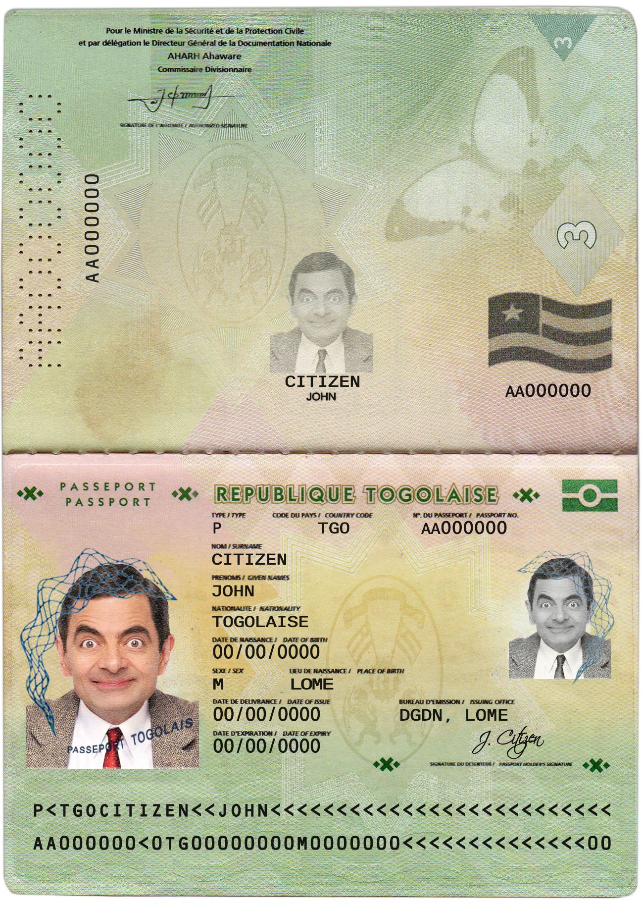Togo Passport PSD